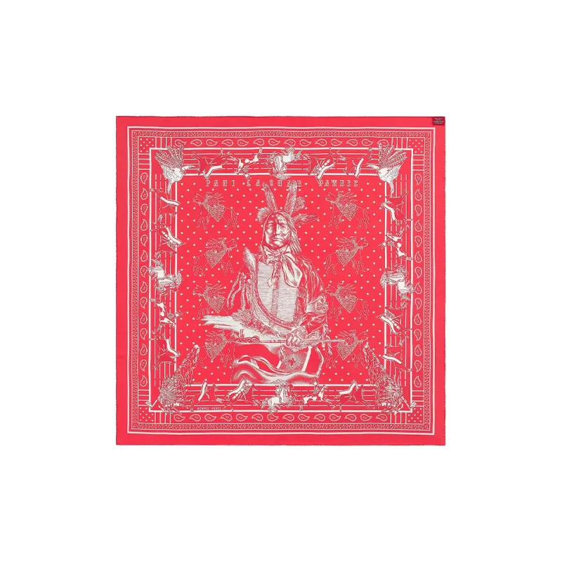 HERMES Silk Scarves Women's Red-2