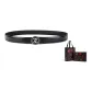 Smooth Plain Black Strap with Silver Buckle+Premium Box