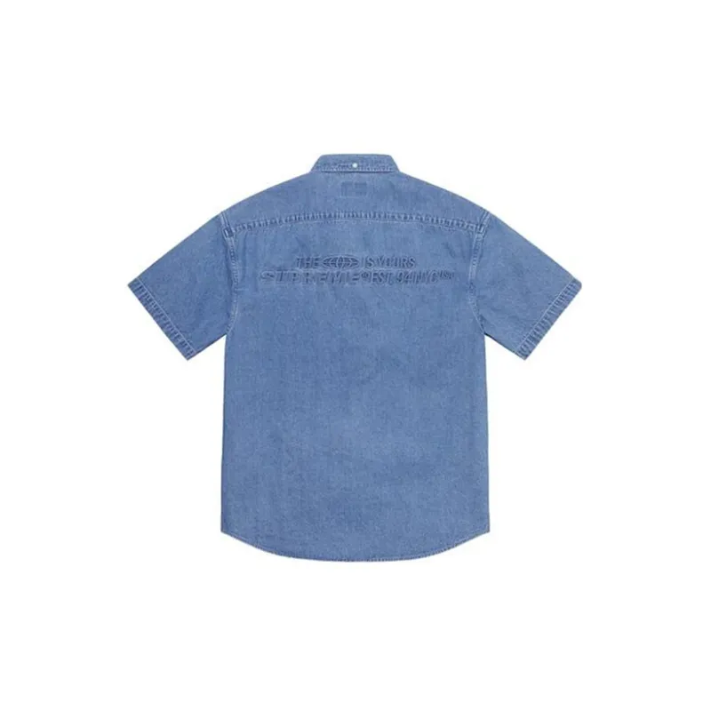 Supreme Embossed Denim S/S Shirt-3