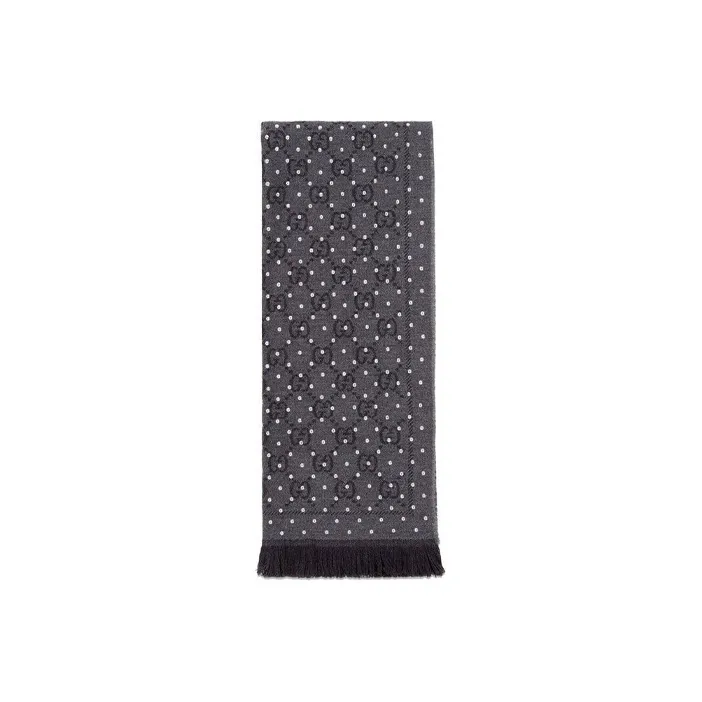 GUCCI Knit Scarves Women's Dark Gray-2
