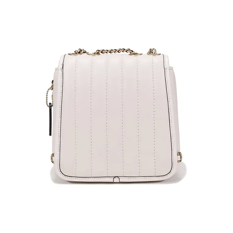 COACH Leather Shoulder Bag, Crossbody Bag, Backpack Trumpets Women's White-3