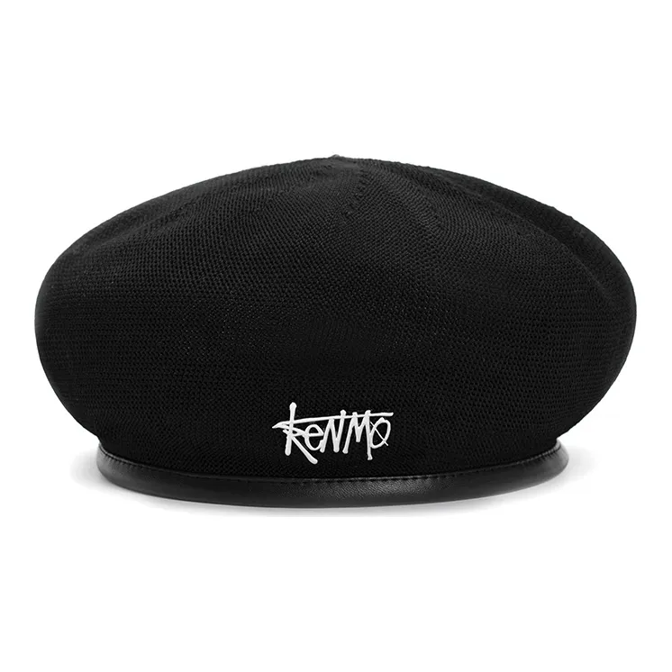 KENMO Polyester Berets Unisex Black-1