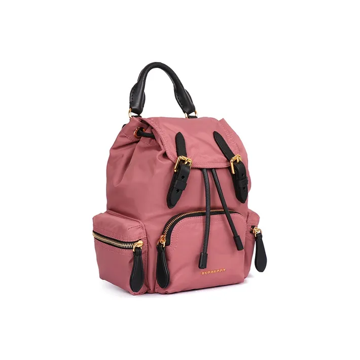 Burberry Canvas Backpack Small Size Women's Pink-2