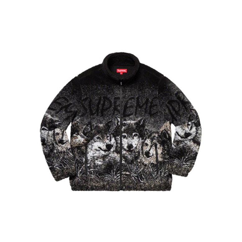 Supreme wolf fleece jacket online