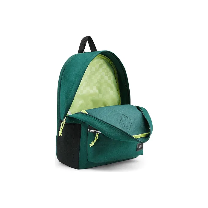Vans Old Skool Nylon Fabric Backpack Regular Unisex Green-3