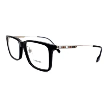 Burberry Plate Frame Rectangular Optical Glasses Men's Black