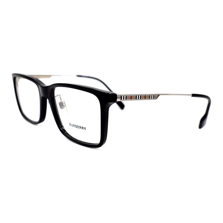 Burberry Plate Frame Rectangular Optical Glasses Men's Black-0