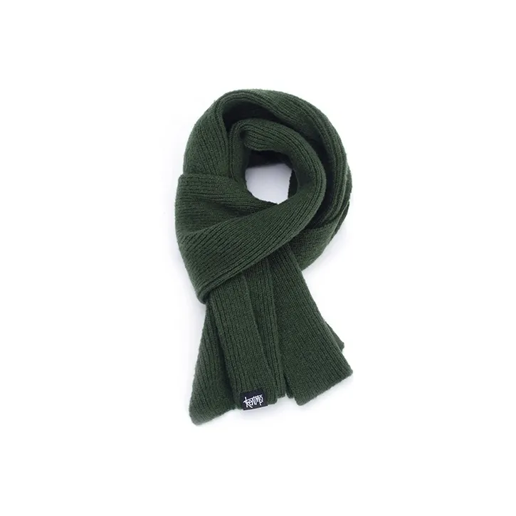KENMO Knit Scarves Unisex Black/Khaki/Green-7