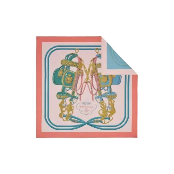 HERMES Silk Scarves Unisex Pink