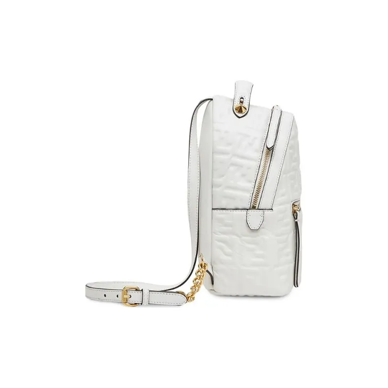 FENDI Sheepskin Backpack Mini Women's White-1