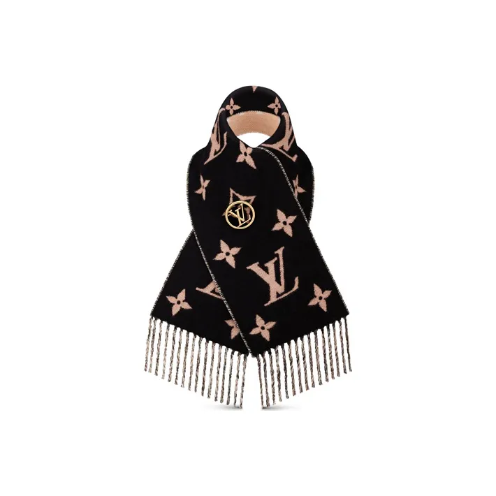 LOUIS VUITTON Scarves Women's Pink/Black-1