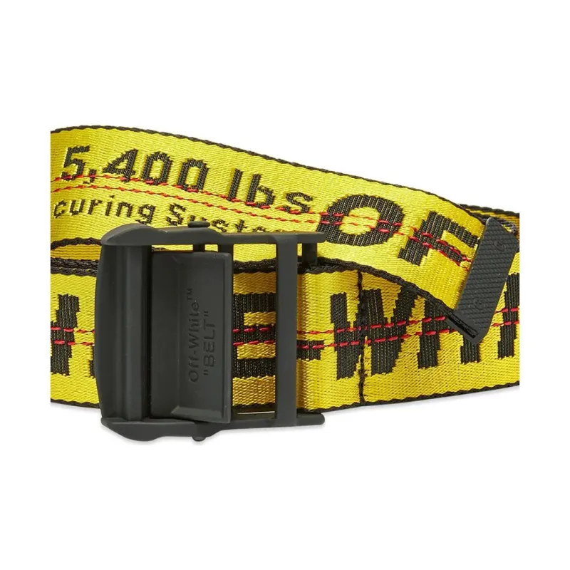 OFF-WHITE Leather Belts Unisex Bright Yellow-1