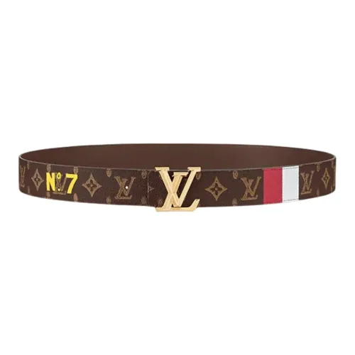 LOUIS VUITTON Leather Belts Unisex Brown