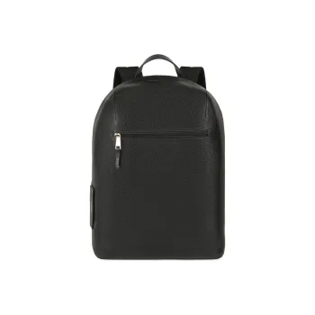 Furla Leather With Fabric Backpack Medium Size Men's Black