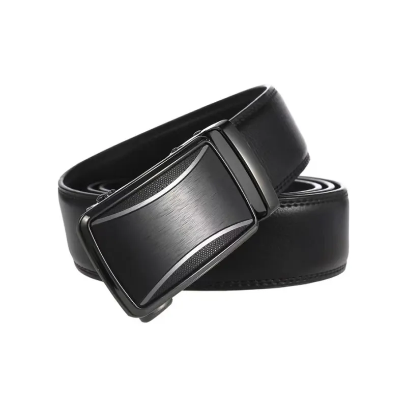 BAIJUAN Leather Belts Men Black-0
