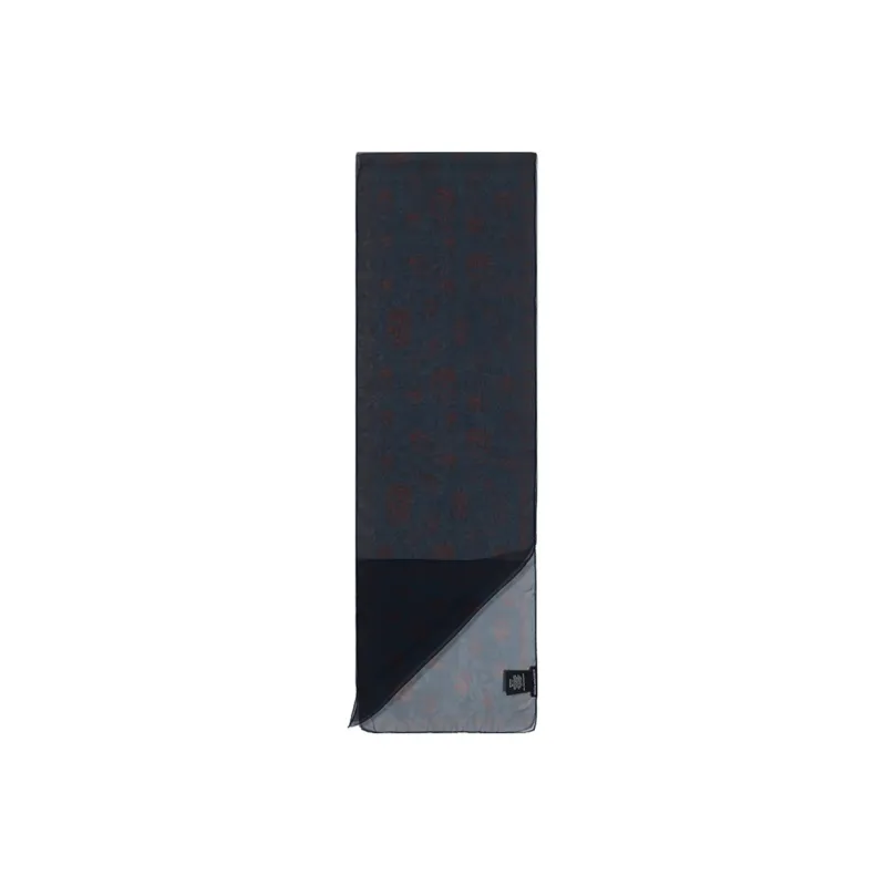Alexander McQueen Silk Scarves Men Dark Blue Burgundy-3