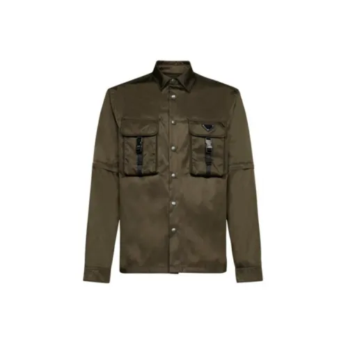 PRADA Shirts Men Brown