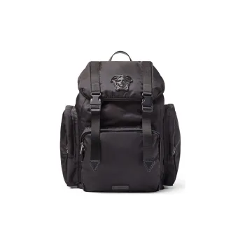 VERSACE Polyamide Backpack Regular Men's Black