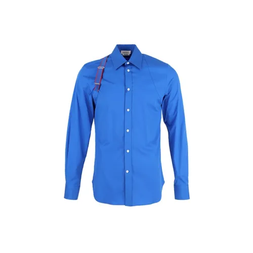 Alexander McQueen Shirts Men Blue