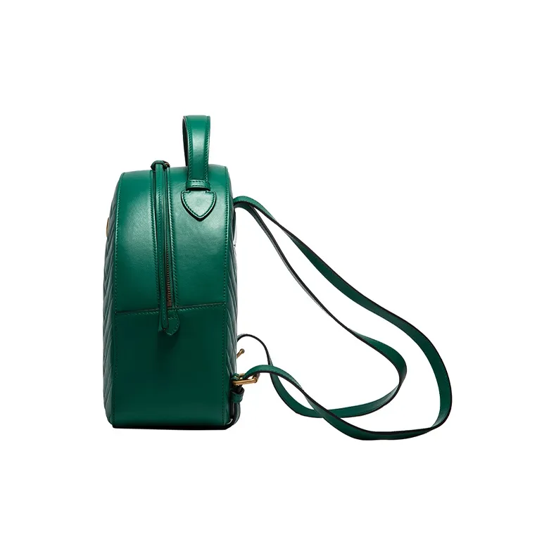 GUCCI Marmont Cow Leather Backpack Women's Green-3