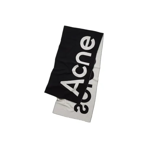 Acne Studios Knit Scarves Unisex Black/White