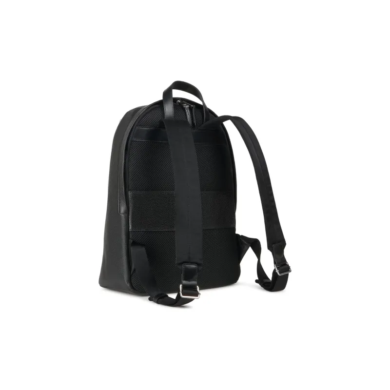 Furla Leather With Fabric Backpack Medium Size Men's Black-1