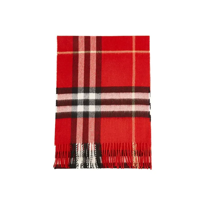 Burberry The Classic Checked Fringed Scarf-1