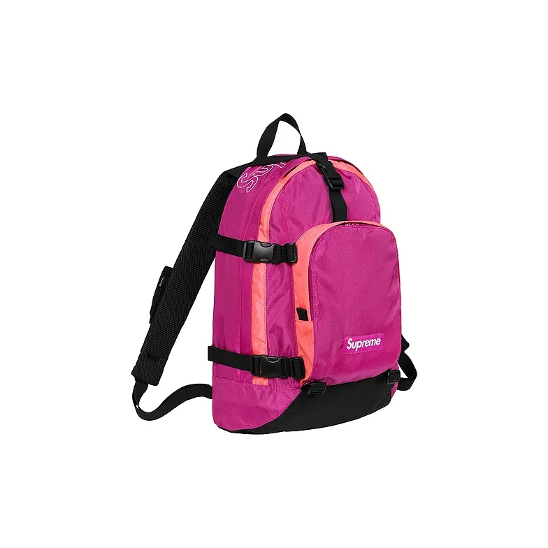 Supreme FW19Supreme FW19 Week 8 Nylon Travel Bag Backpack Regular Unisex Rose Red-1