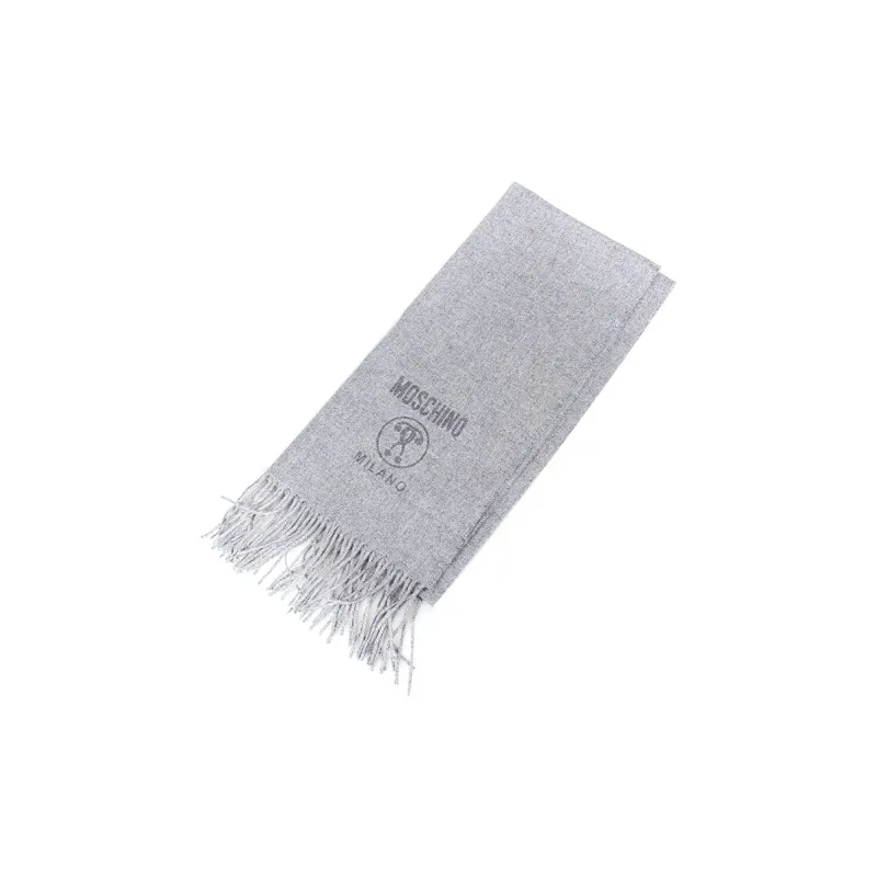 MOSCHINO Knit Scarves Unisex Gray-1