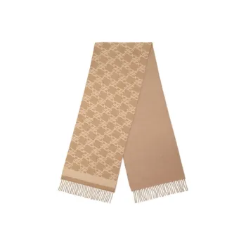 FENDI Knit Scarves Women's Beige/Camel
