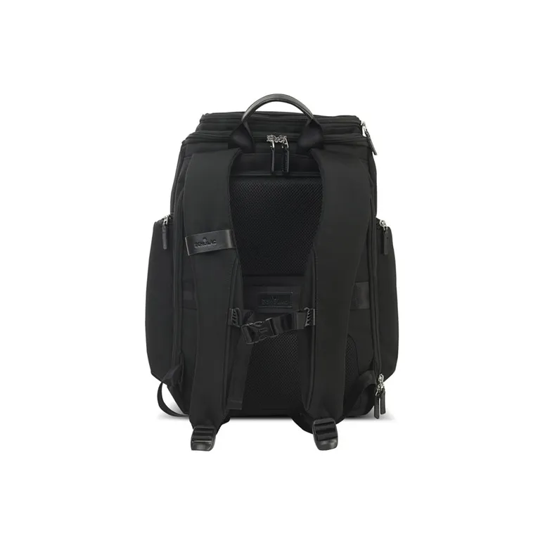 ECHOLAC Fabric Solid Color Polyester Backpack Men's Multifunction Large Capacity Backpack Regular Unisex Black-3