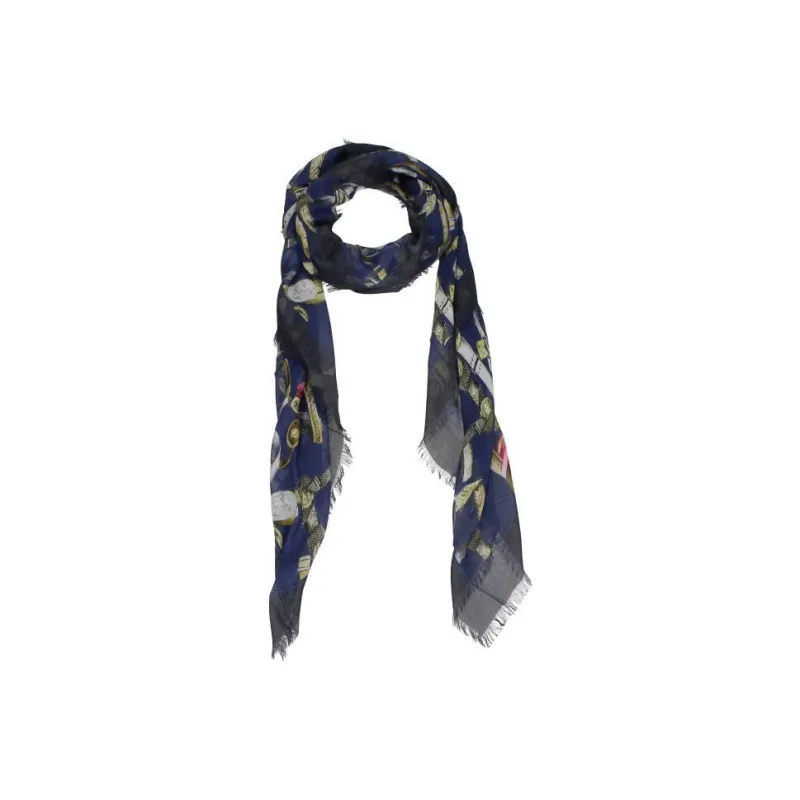 VERSACE Silk Scarves Women's Blue-0
