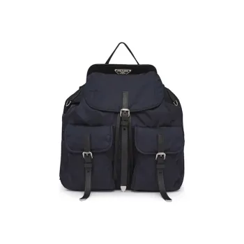 PRADA Saffiano Nylon Fabric Backpack Women's Blue