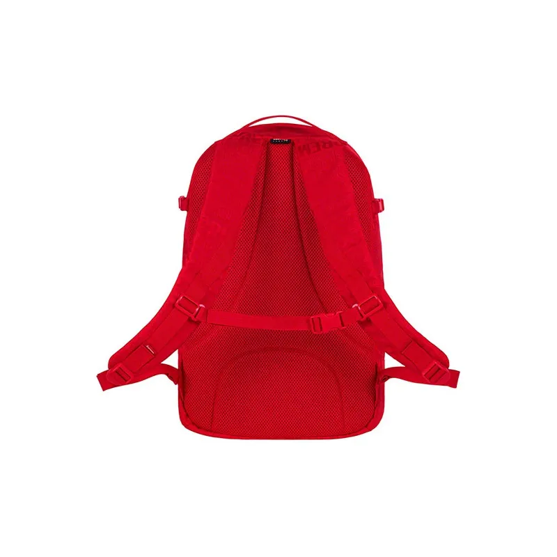 Supreme Polyester Backpack Unisex Red-2
