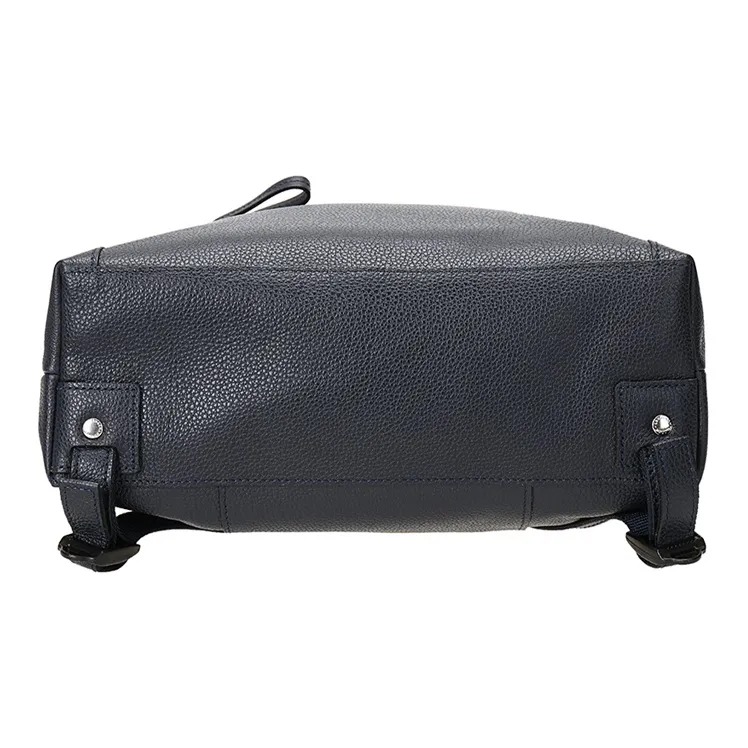 LONGCHAMP Le Foulonné Eggstone Grain Leather Backpack Medium Size Women's Black-4