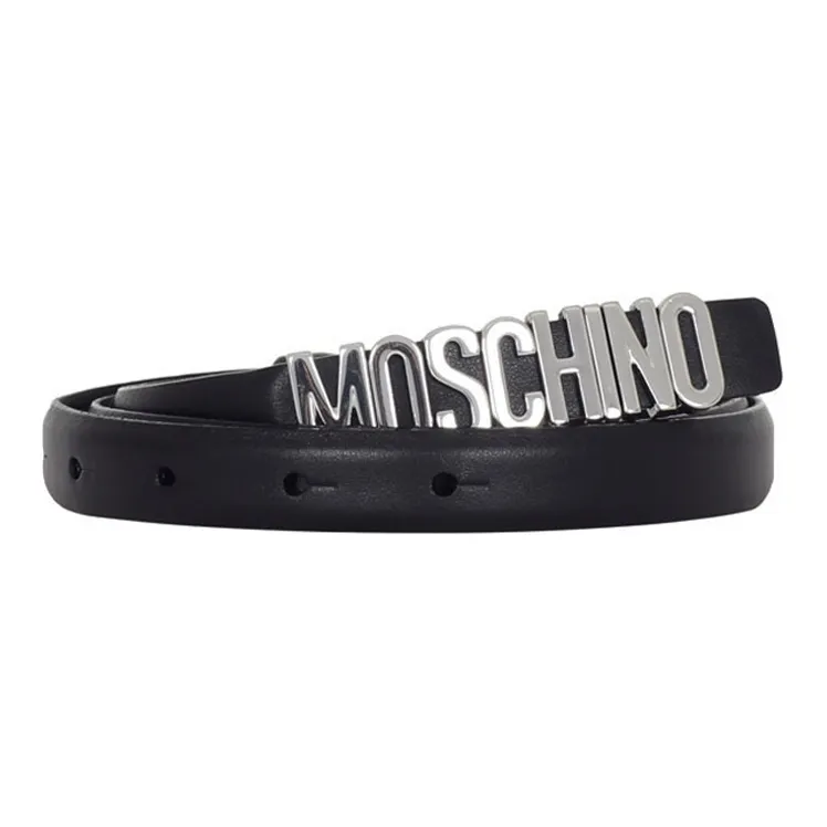 MOSCHINO Logo Plaque Belt-1