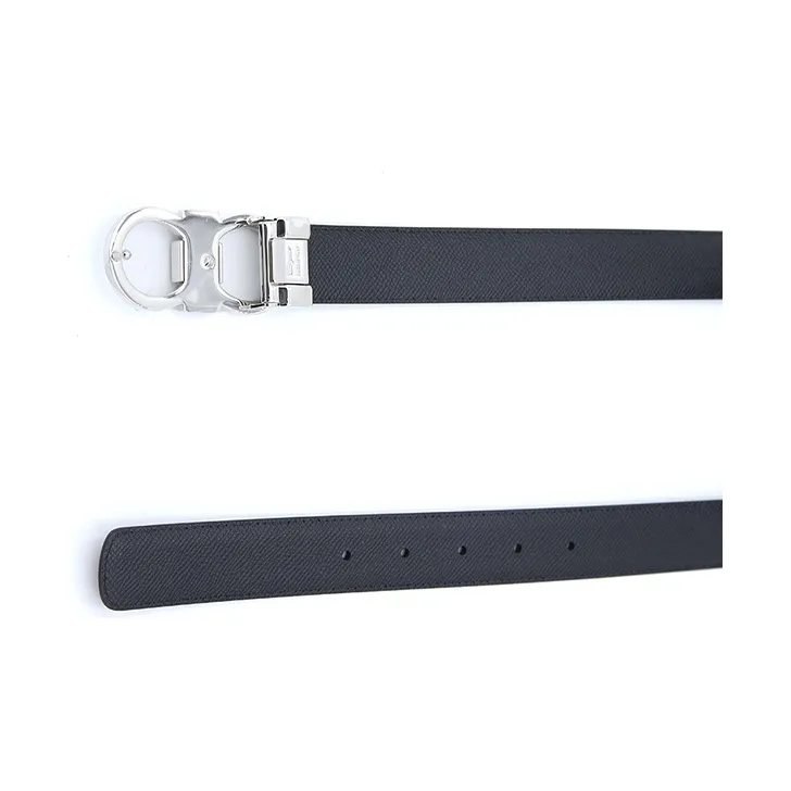 FERRAGAMO Cowhide Plate Belt Width 3cm Men's-2