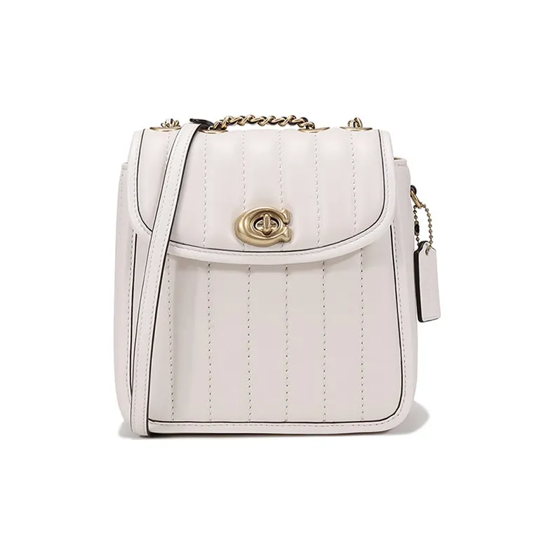 COACH Leather Shoulder Bag, Crossbody Bag, Backpack Trumpets Women's White-0