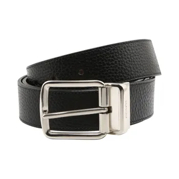 COACH Double Sided Pin Buckle Leather Belt Black/Brown