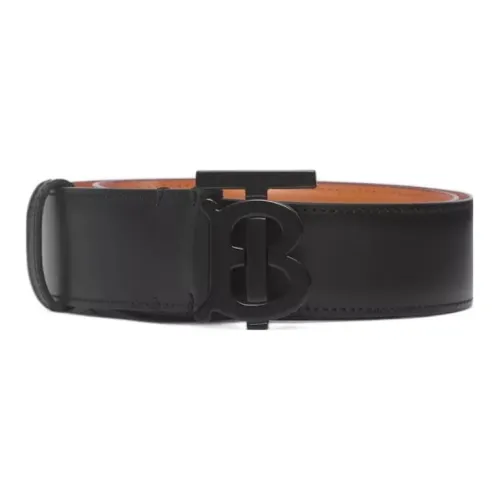 Burberry Leather TB Monogram Buckle Belt 