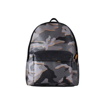 COACH Charles Canvas Backpack Medium Size Unisex Black Gray Camouflage