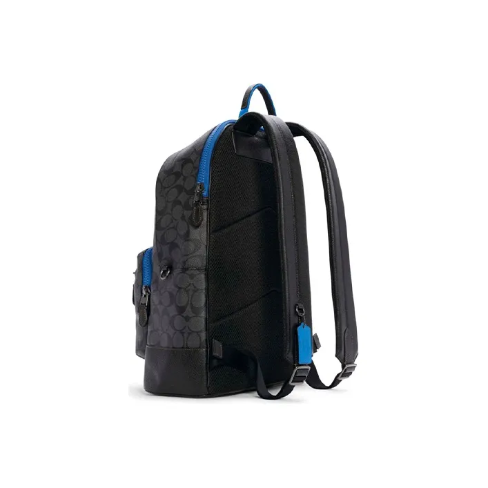 COACH SNOOPY West Canvas With Cow Leather Backpack Mini Men's Charcoal Black Monogram-1