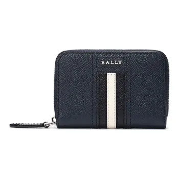 BALLY Leather Coin Purses Wallets Men's Jadeite Blue Black