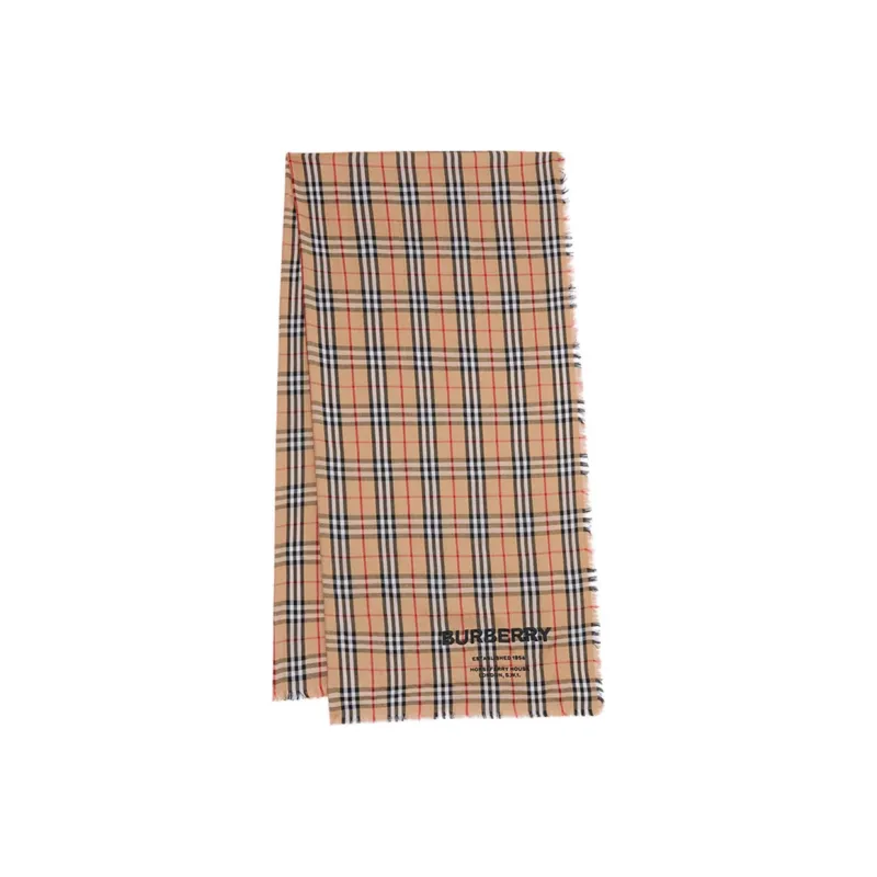 Burberry Knit Scarves Women's Camel-2
