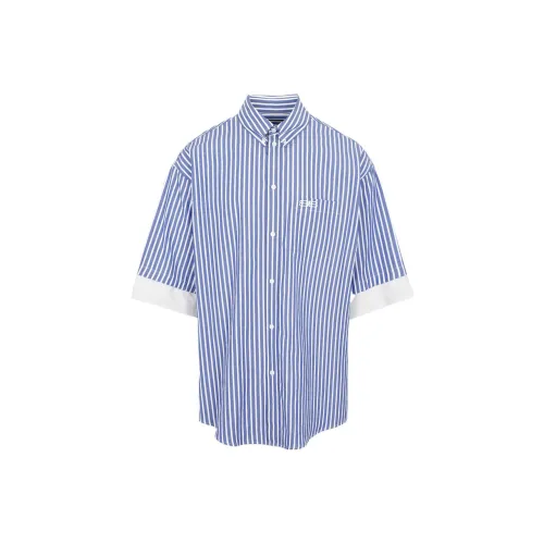 Balenciaga Shirts Men Blue