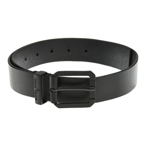 STONE ISLAND Logo Plaque Interwoven Buckle Belt