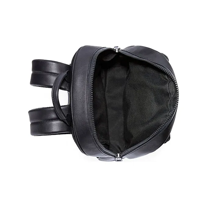 COACH Rider Fabric With Cow Leather Backpack Men's Black Gray-3