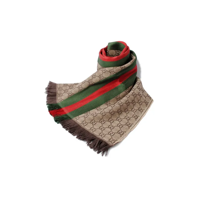 GUCCI Knit Scarves Unisex Brown-1