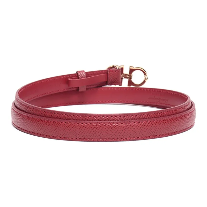 Ferragamo Leather Belts Women's Red-3