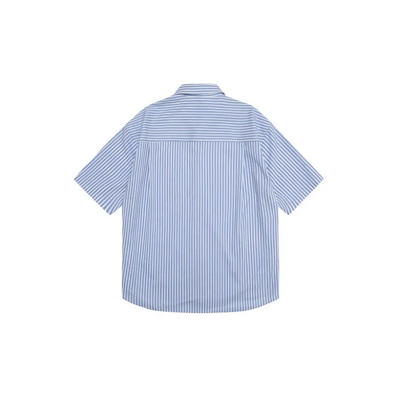 URBAN STANDARD Shirts Men Blue White Stripes-1